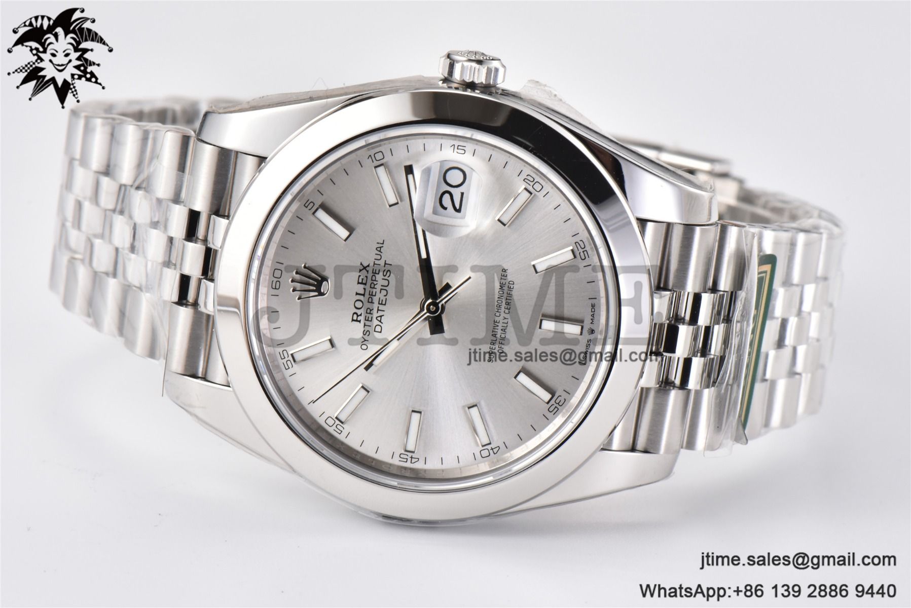 DateJust 41 SS Polished Bezel KING 1:1 Best Edition 904L Steel Silver Stick Dial on Jubilee Bracelet VR3235 - Image 5