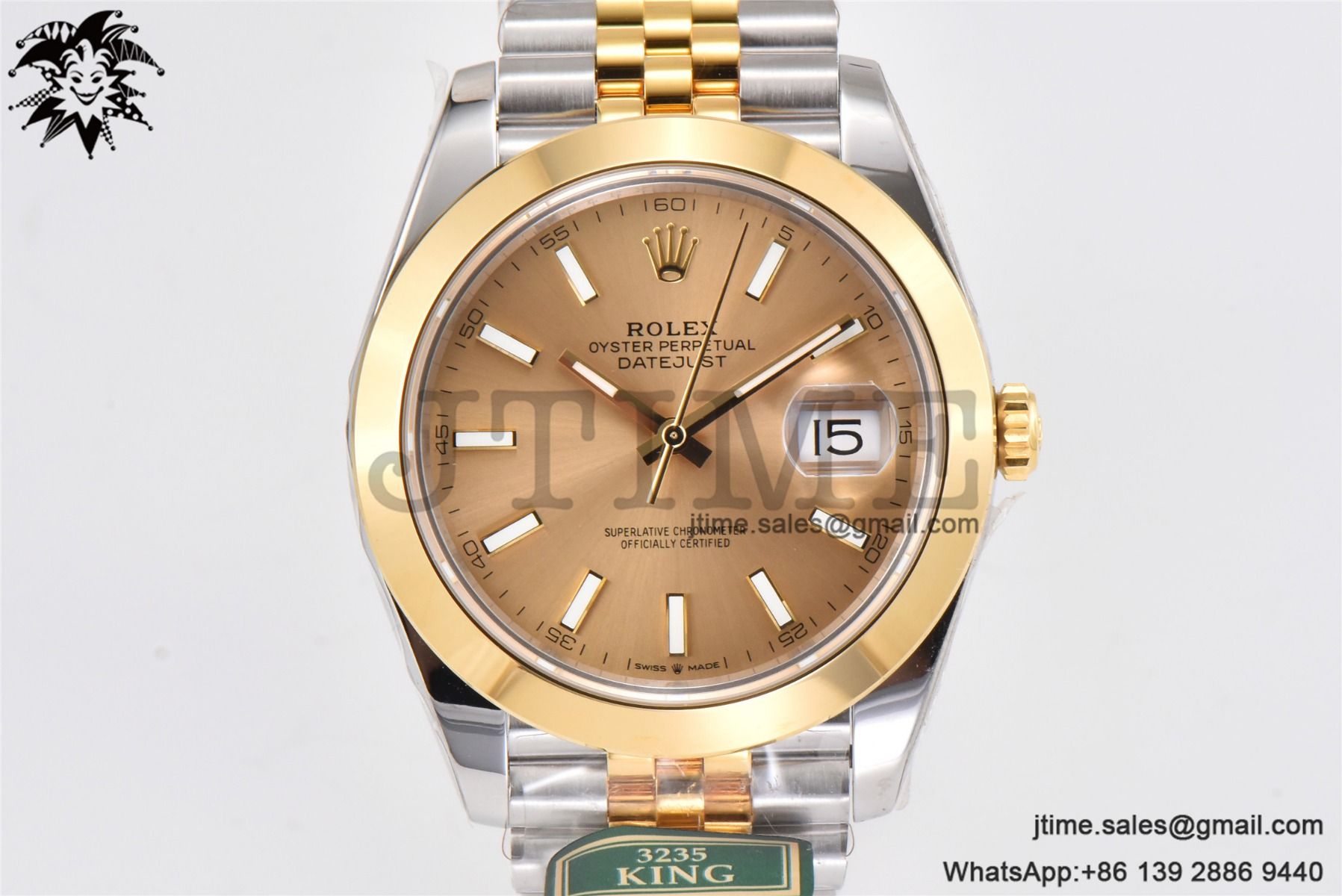 DateJust 41 YG Polished Bezel KING 1:1 Best Edition 904L Steel YG Stick Dial on SS/YG Jubilee Bracelet VR3235 - Image 3
