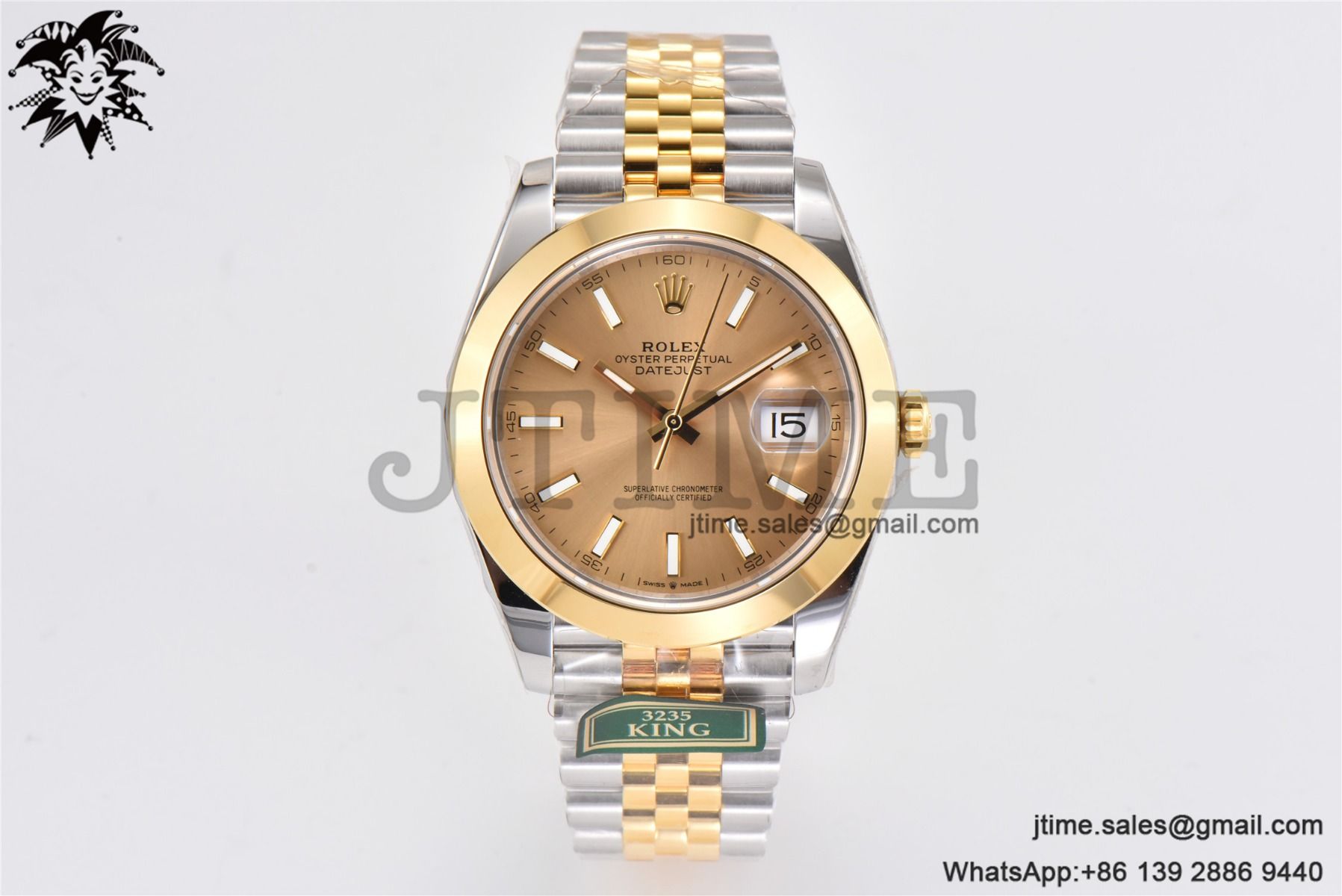 DateJust 41 YG Polished Bezel KING 1:1 Best Edition 904L Steel YG Stick Dial on SS/YG Jubilee Bracelet VR3235 - Image 2