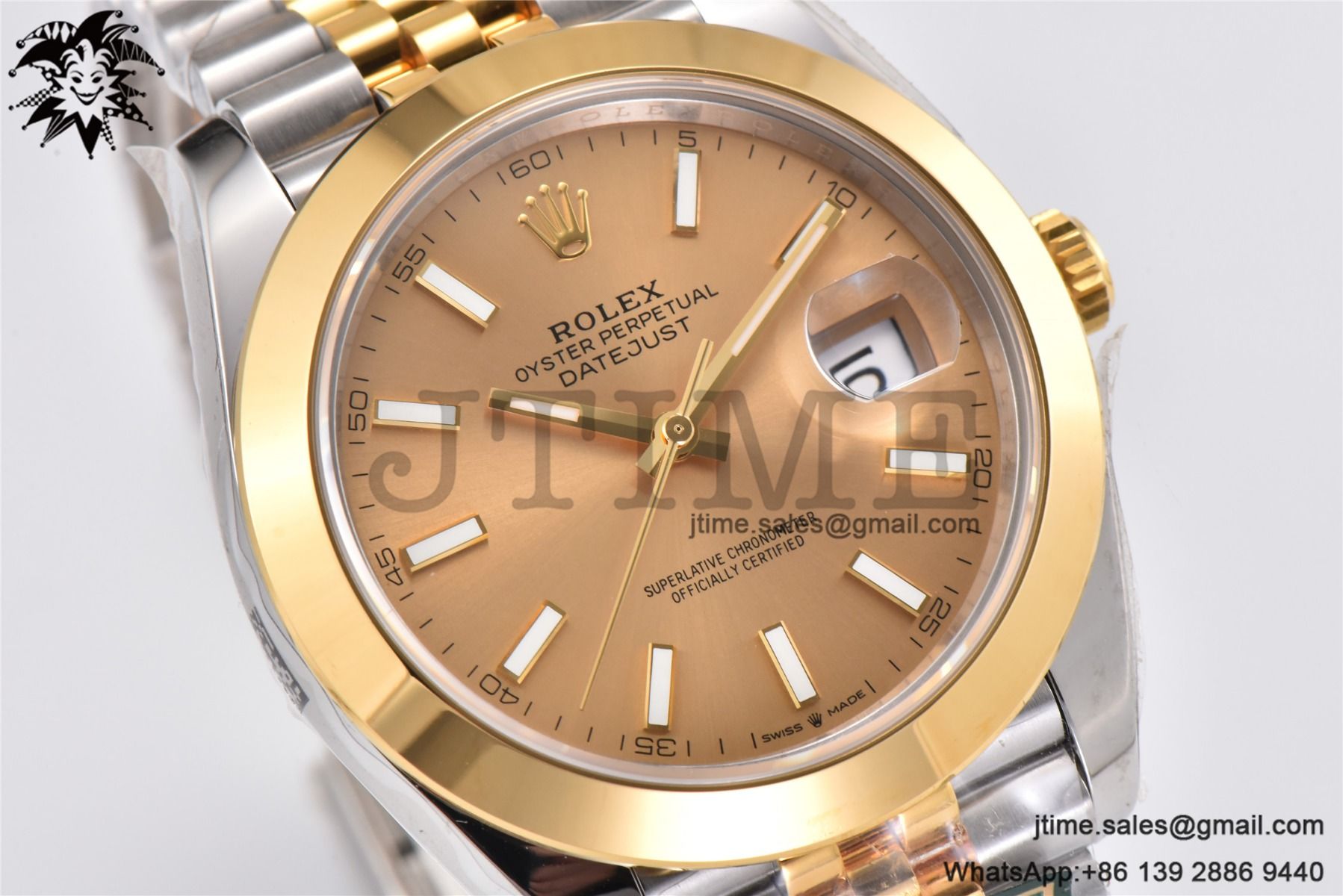 DateJust 41 YG Polished Bezel KING 1:1 Best Edition 904L Steel YG Stick Dial on SS/YG Jubilee Bracelet VR3235 - Image 6