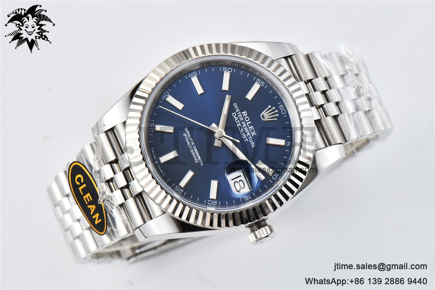 DateJust 126334 904L SS Clean Factory Best Edition Blue Dial on Jubilee Bracelet S3235 - Image 3