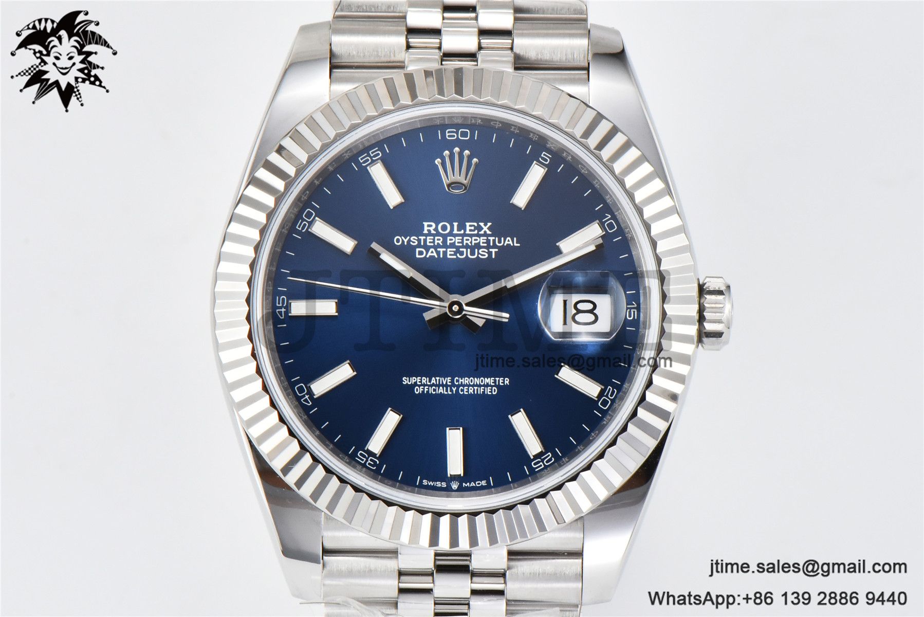 DateJust 126334 904L SS Clean Factory Best Edition Blue Dial on Jubilee Bracelet S3235 - Image 4