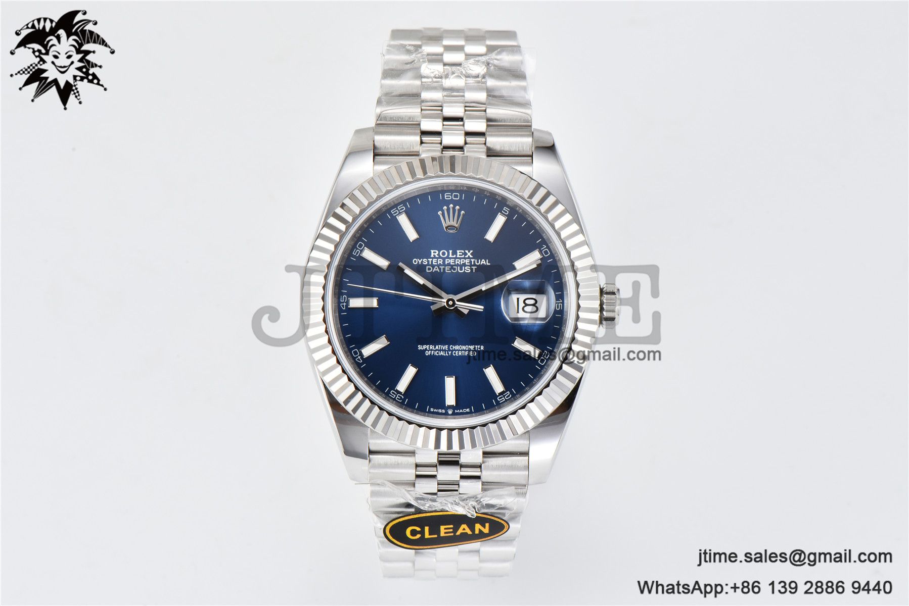 DateJust 126334 904L SS Clean Factory Best Edition Blue Dial on Jubilee Bracelet S3235 - Image 2