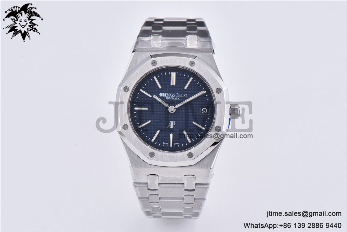 Royal Oak 39mm 15202 SS ZF 1:1 Best Edition Blue Textured Dial on SS Bracelet A2121 - Image 2