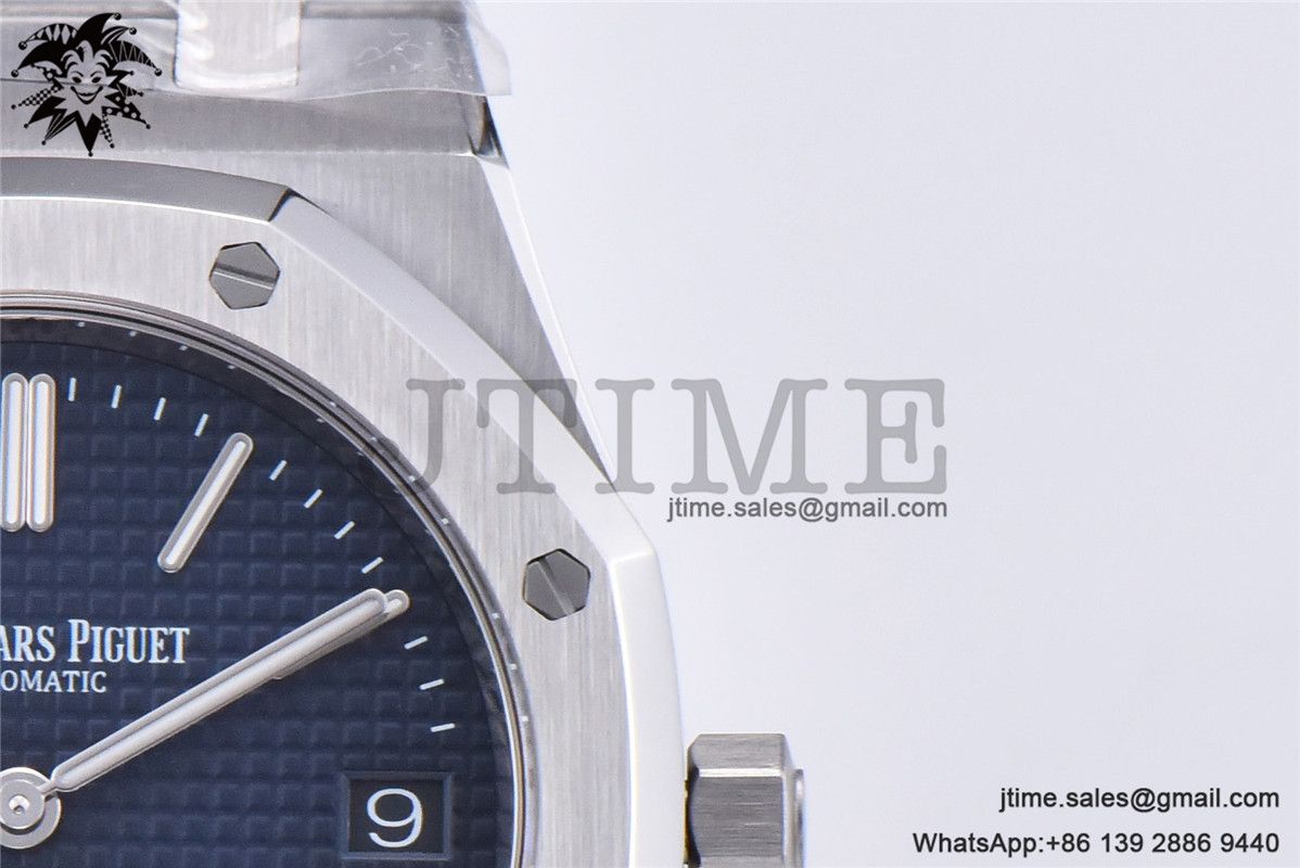 Royal Oak 39mm 15202 SS ZF 1:1 Best Edition Blue Textured Dial on SS Bracelet A2121 - Image 8