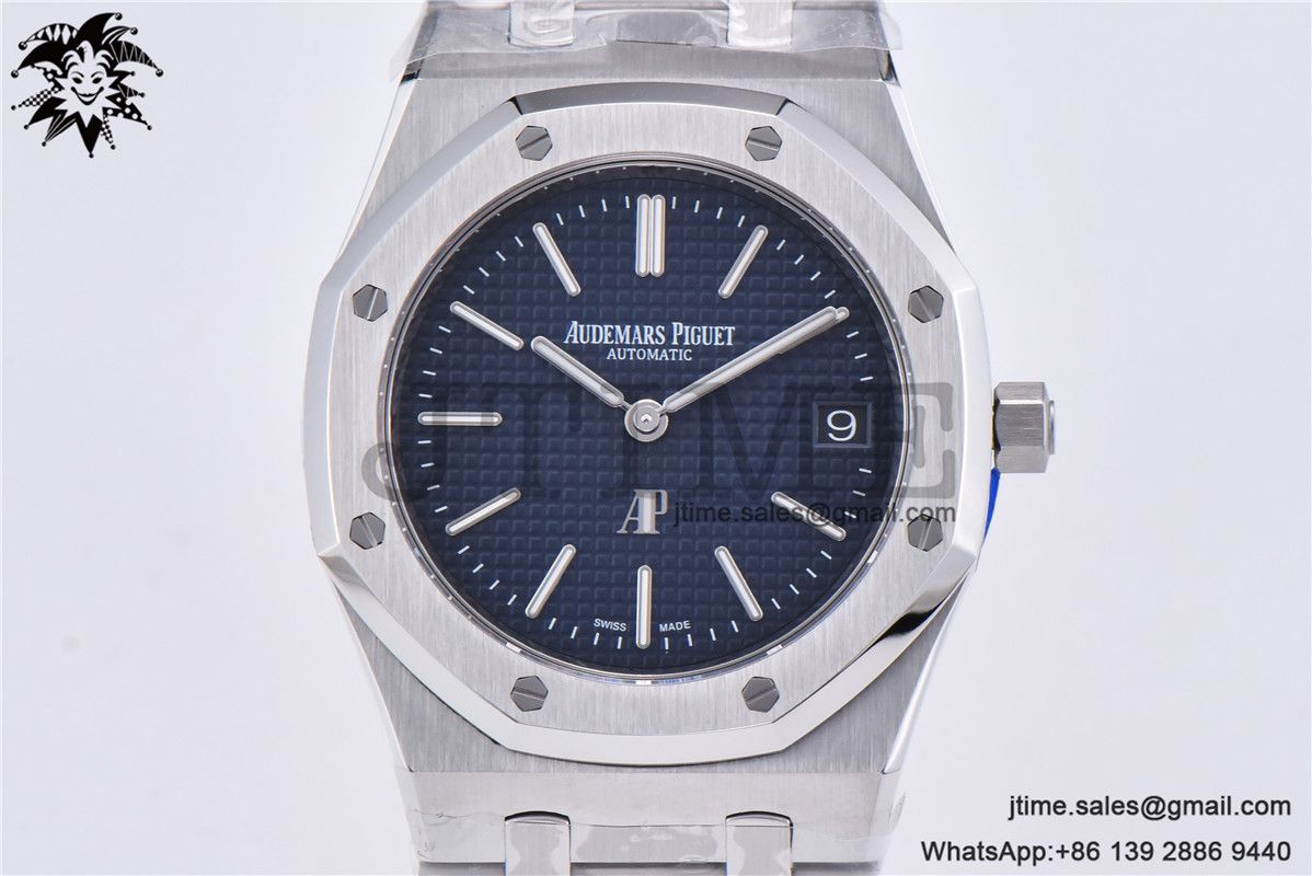Royal Oak 39mm 15202 SS ZF 1:1 Best Edition Blue Textured Dial on SS Bracelet A2121 - Image 3