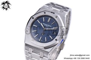 Royal Oak 39mm 15202 SS ZF 1:1 Best Edition Blue Textured Dial on SS Bracelet A2121
