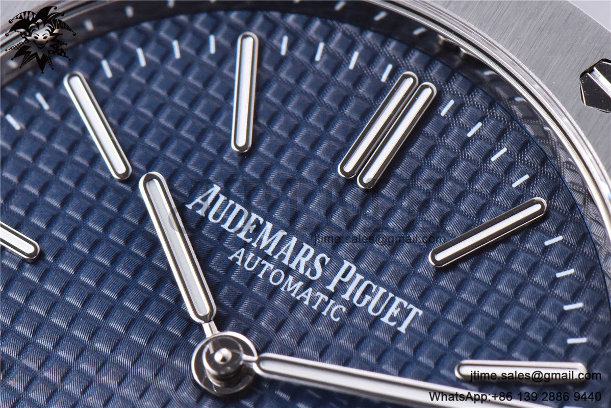 Royal Oak 39mm 15202 SS ZF 1:1 Best Edition Blue Textured Dial on SS Bracelet A2121 - Image 7