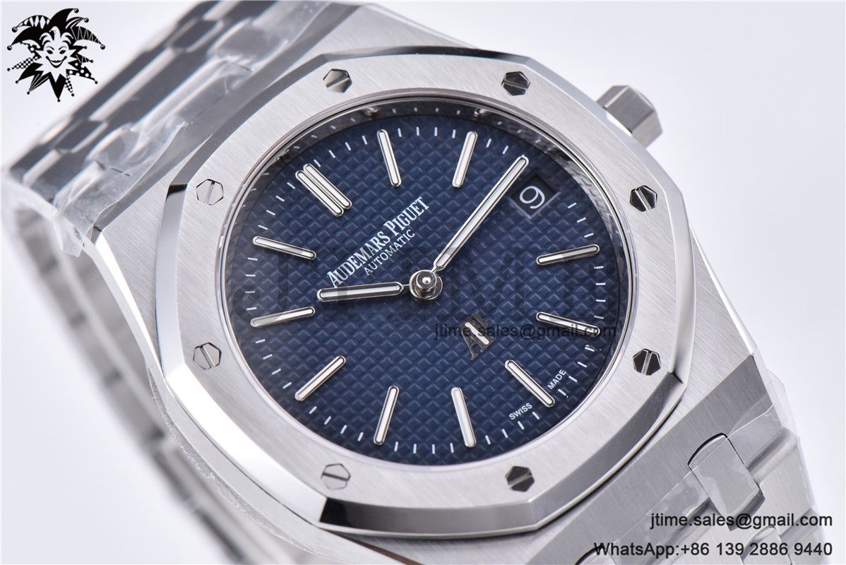 Royal Oak 39mm 15202 SS ZF 1:1 Best Edition Blue Textured Dial on SS Bracelet A2121 - Image 6