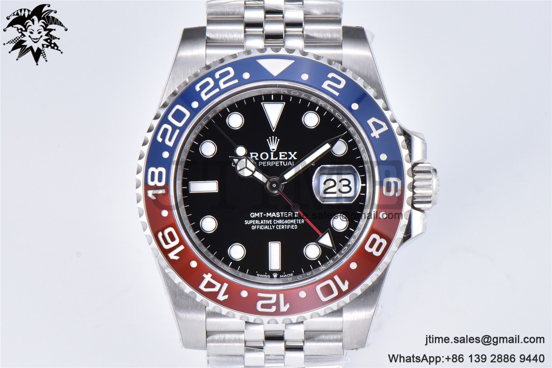 GMT-Master II 126710 BLRO Red/Blue Ceramic 904L Steel Clean Factory Best Edition on Jubilee Bracelet DD3285 CHS - Image 3