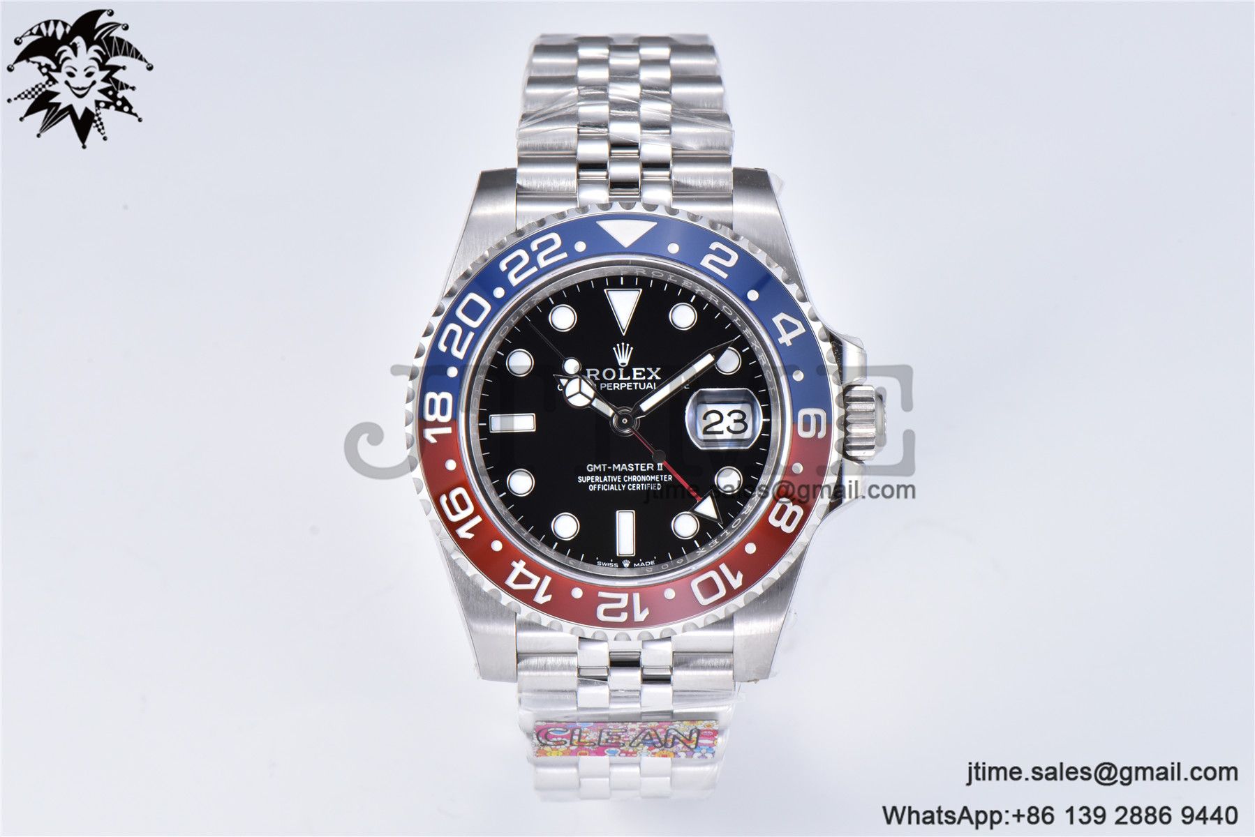 GMT-Master II 126710 BLRO Red/Blue Ceramic 904L Steel Clean Factory Best Edition on Jubilee Bracelet DD3285 CHS - Image 2