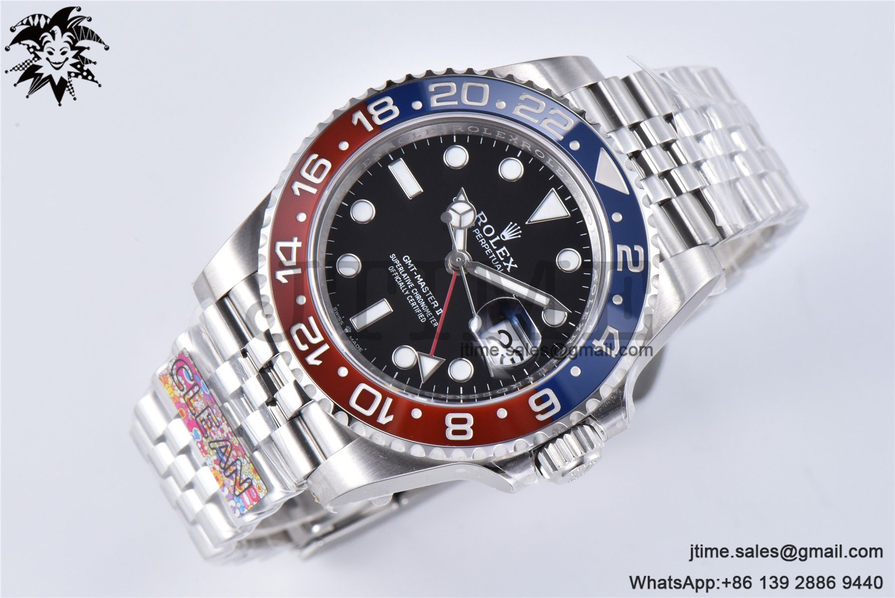 GMT-Master II 126710 BLRO Red/Blue Ceramic 904L Steel Clean Factory Best Edition on Jubilee Bracelet DD3285 CHS - Image 5