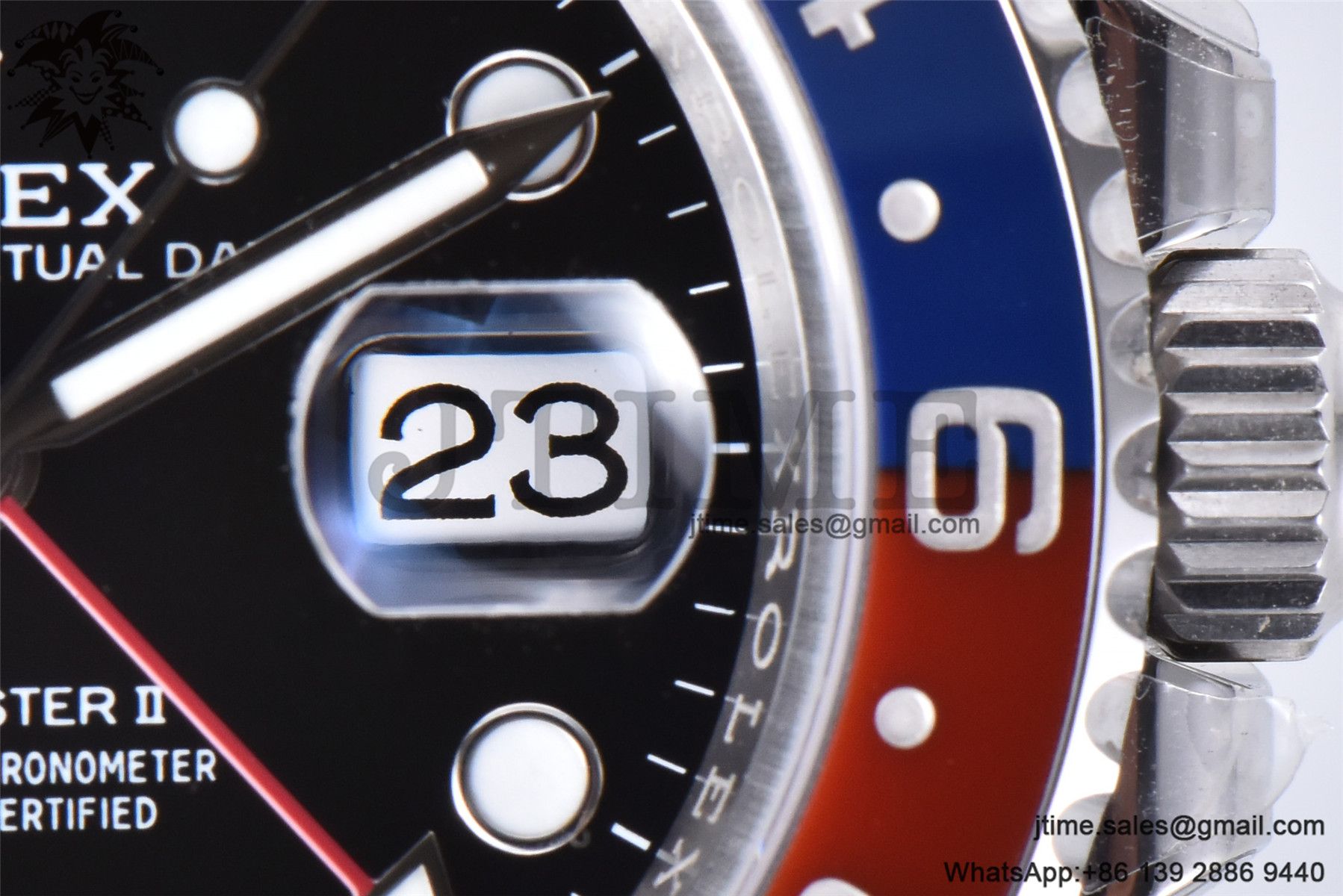GMT-Master II 126710 BLRO Red/Blue Ceramic 904L Steel Clean Factory Best Edition on Jubilee Bracelet DD3285 CHS - Image 9