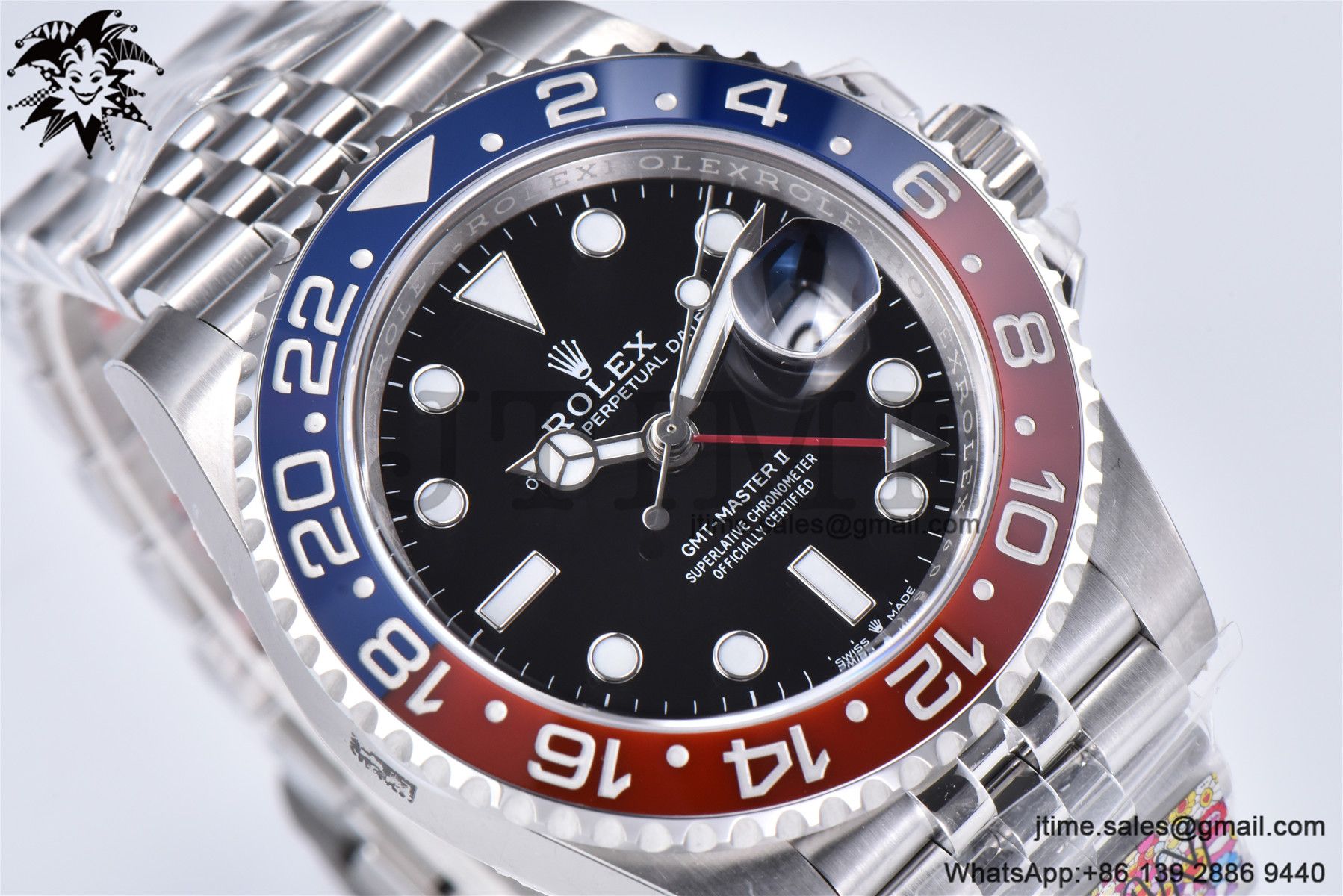 GMT-Master II 126710 BLRO Red/Blue Ceramic 904L Steel Clean Factory Best Edition on Jubilee Bracelet DD3285 CHS - Image 6
