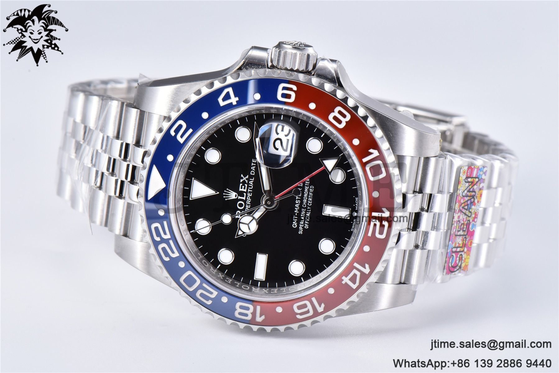 GMT-Master II 126710 BLRO Red/Blue Ceramic 904L Steel Clean Factory Best Edition on Jubilee Bracelet DD3285 CHS - Image 4