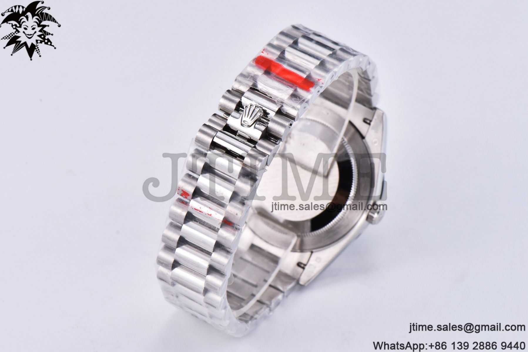 Day Date 40 SS 904L Steel GMF 1:1 Best Edition Silver Stick Dial on SS Bracelet A2836 - Image 4