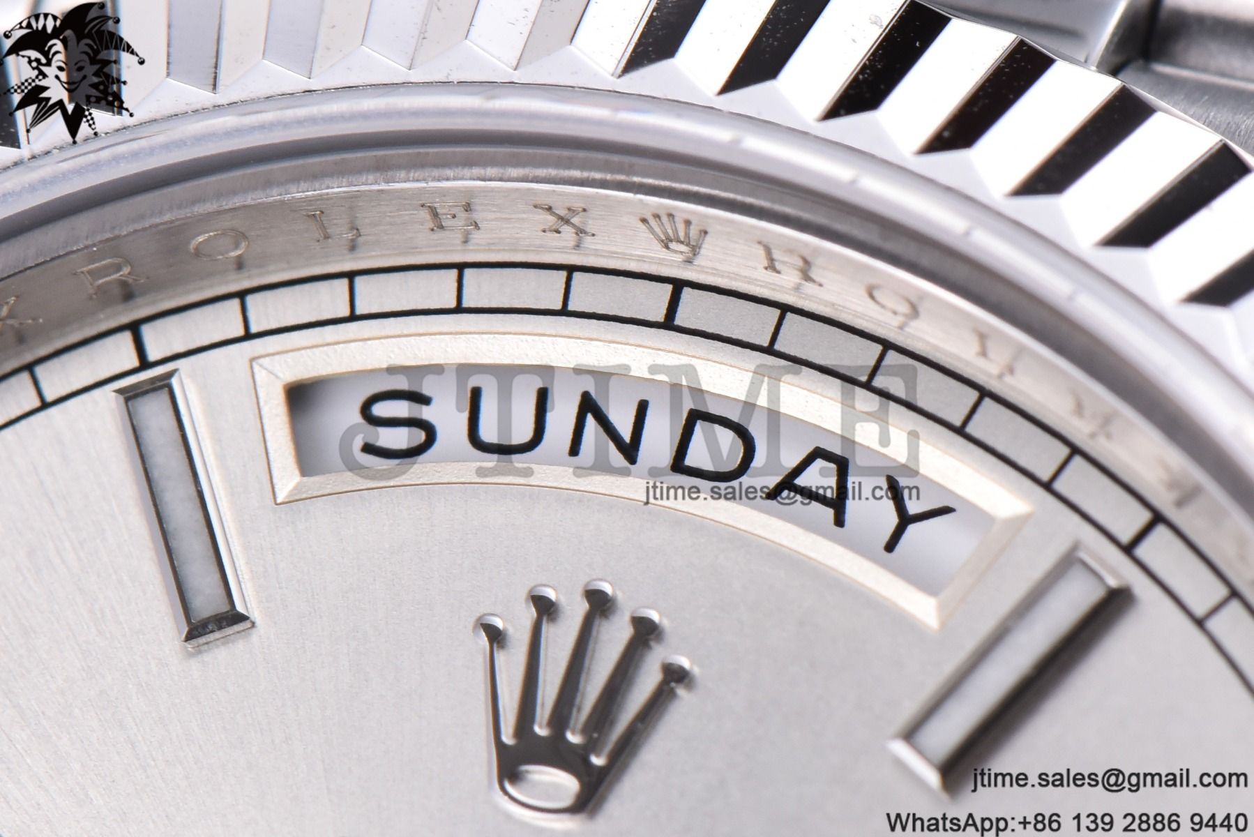 Day Date 40 SS 904L Steel GMF 1:1 Best Edition Silver Stick Dial on SS Bracelet A2836 - Image 16