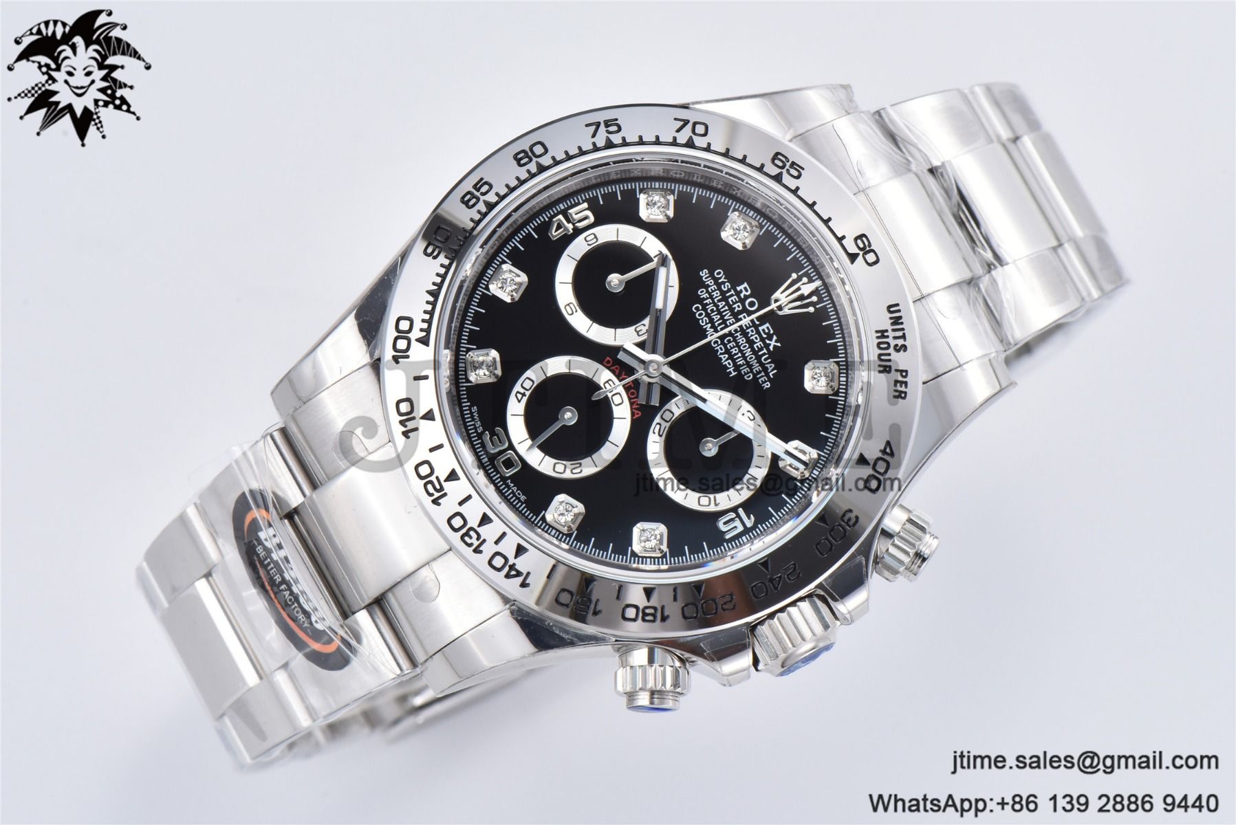 Daytona 116509 SS 904L BTF 1:1 Best Edition Black Diamonds Dial on SS Bracelet SA4130 - Image 5