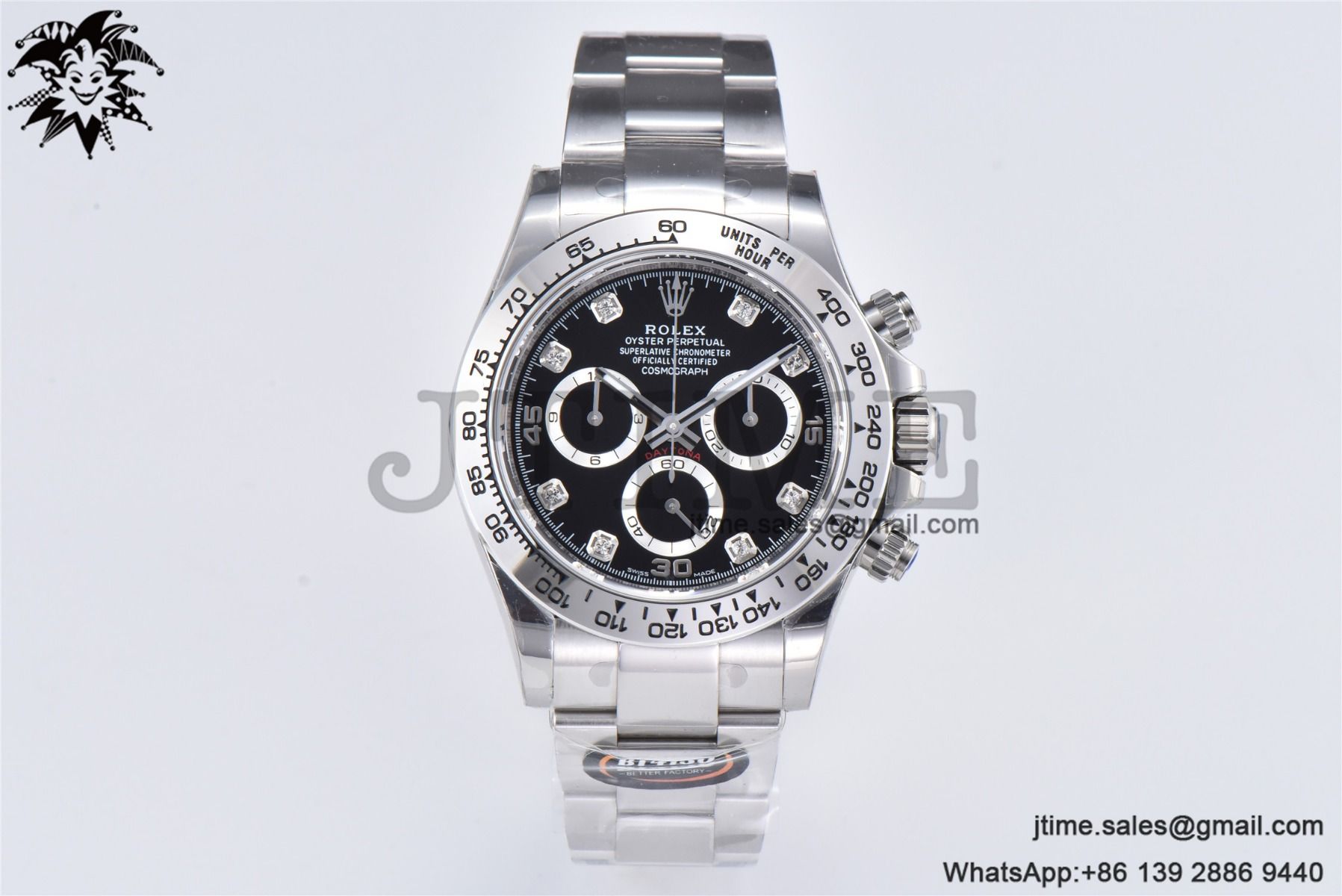 Daytona 116509 SS 904L BTF 1:1 Best Edition Black Diamonds Dial on SS Bracelet SA4130 - Image 2