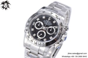 Daytona 116509 SS 904L BTF 1:1 Best Edition Black Diamonds Dial on SS Bracelet SA4130