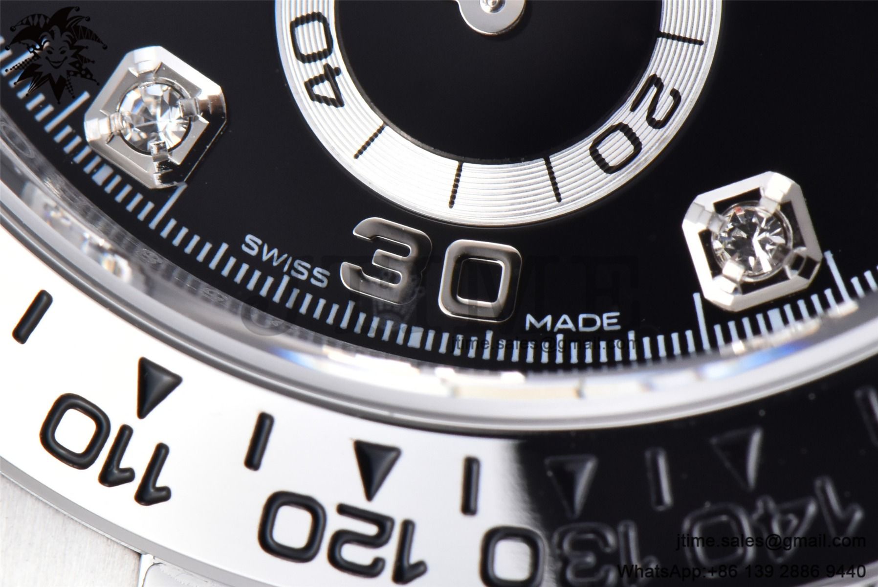 Daytona 116509 SS 904L BTF 1:1 Best Edition Black Diamonds Dial on SS Bracelet SA4130 - Image 10