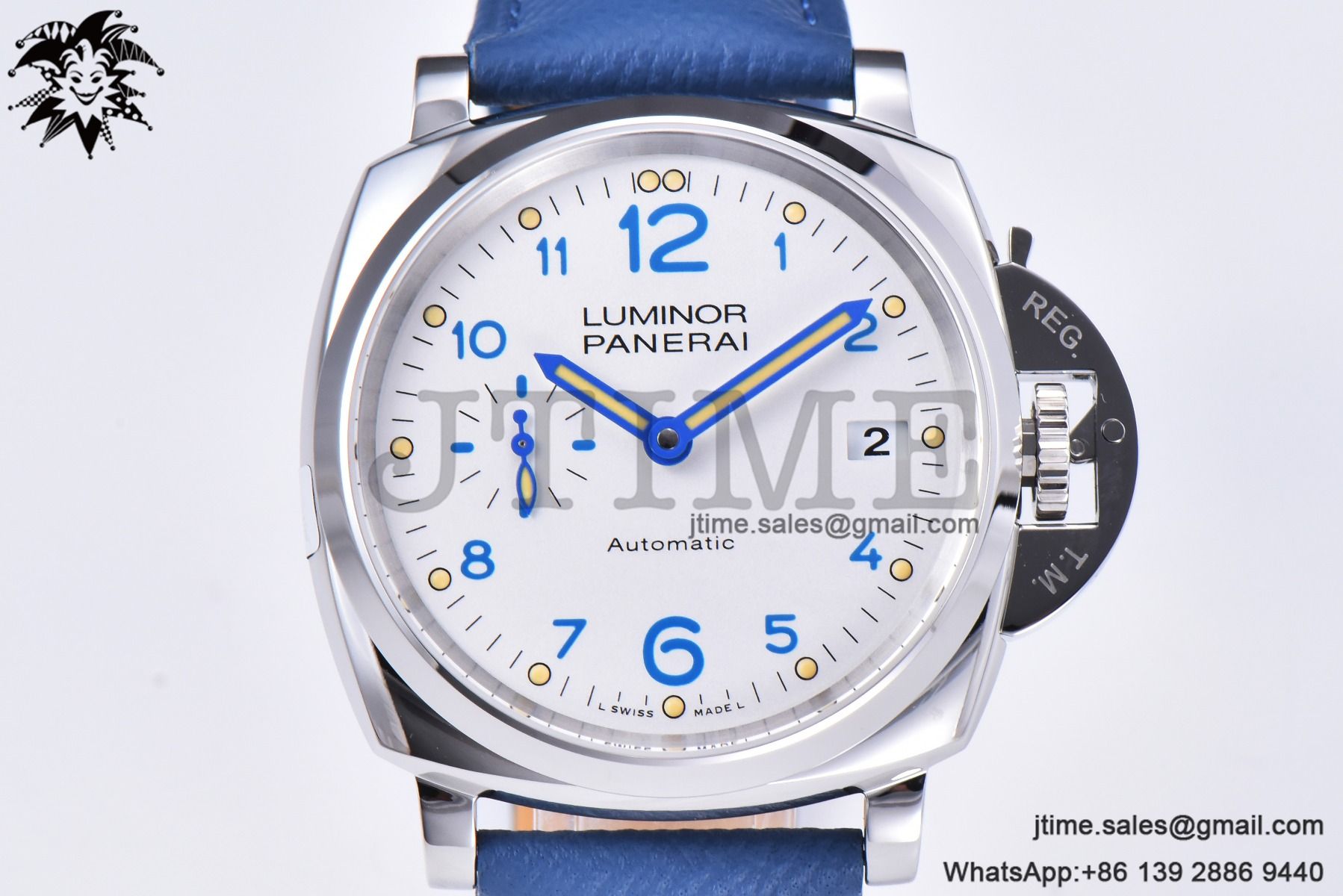 PAM906 Luminor Due VSF Best Edition White Dial on Blue Leather Strap AXXXIV - Image 7