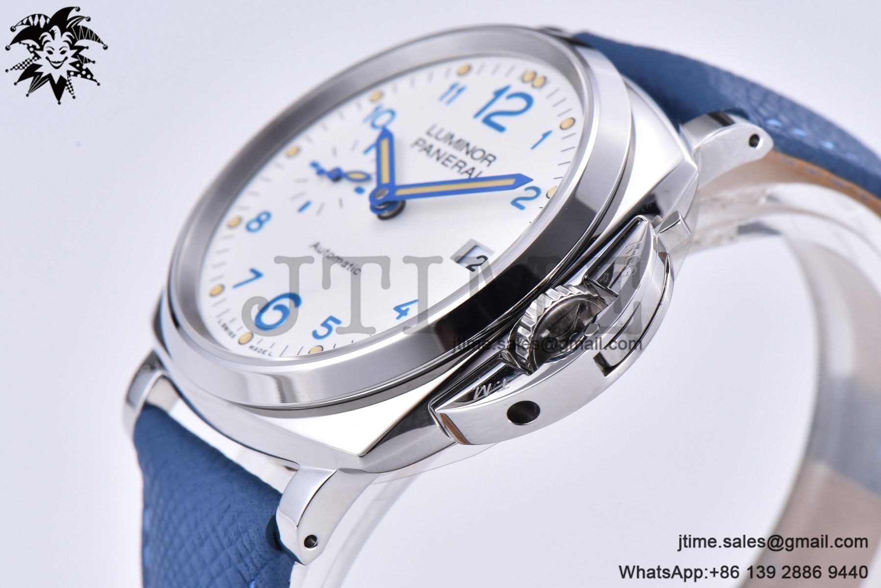 PAM906 Luminor Due VSF Best Edition White Dial on Blue Leather Strap AXXXIV - Image 9