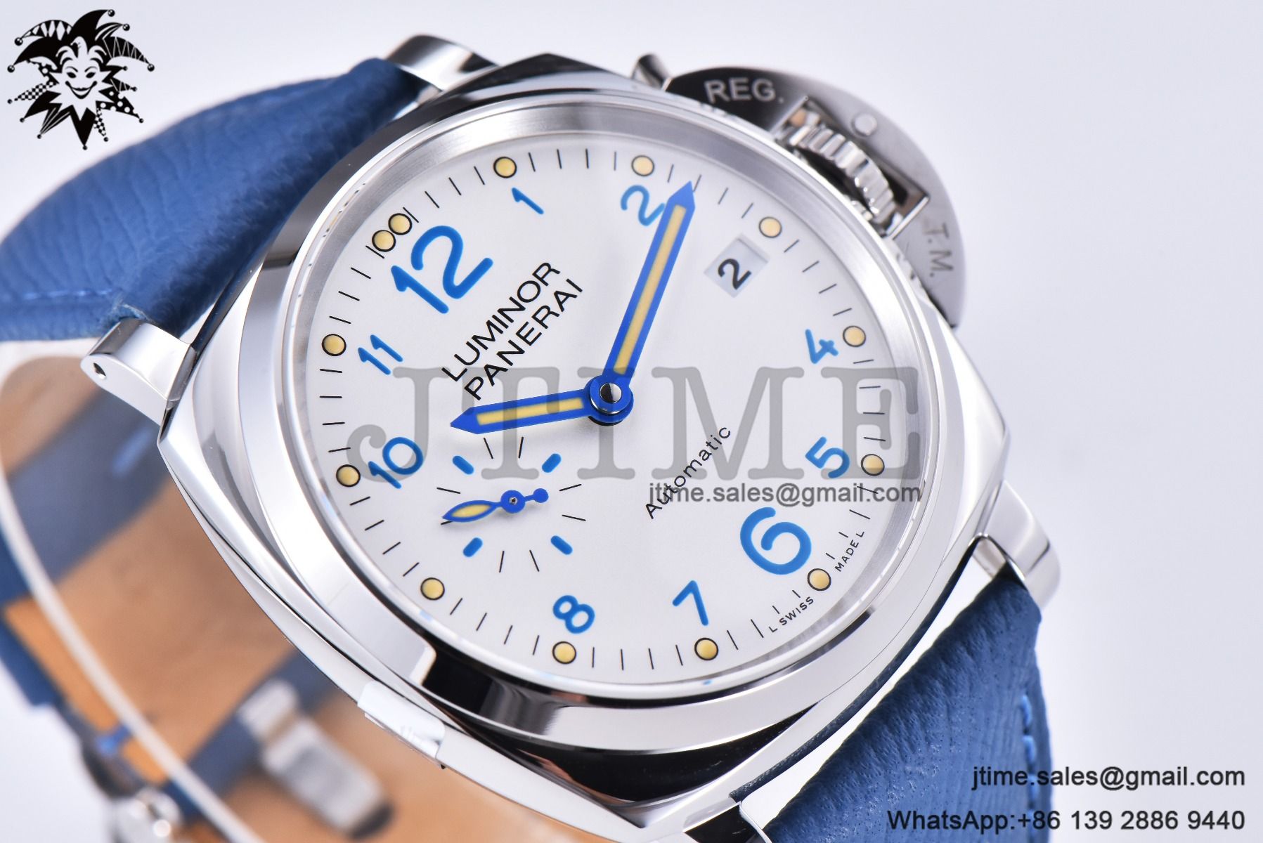PAM906 Luminor Due VSF Best Edition White Dial on Blue Leather Strap AXXXIV - Image 12