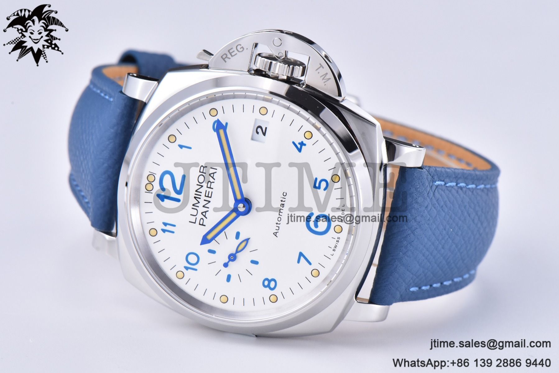 PAM906 Luminor Due VSF Best Edition White Dial on Blue Leather Strap AXXXIV - Image 13