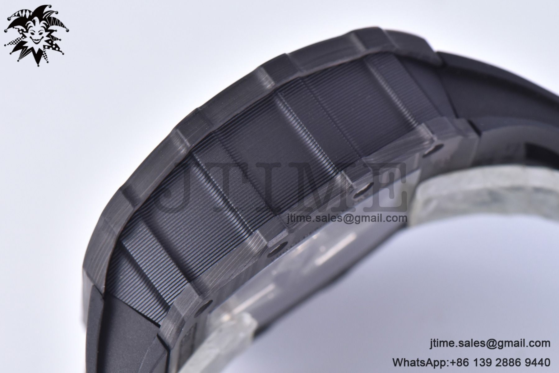 RM011 NTPT Chrono RG Case KVF 1:1 Best Edition Crystal Dial Red on Black Rubber Strap A7750 V2 - Image 19