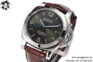 PAM1116 SS VSF 1:1 Best Edition Dark Green Dial on Brown Leather Strap P9010