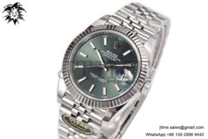 DateJust 41 126334 Clean 1:1 Best Edition 904L Steel Mint Green Dial on Jubilee Bracelet VR3235