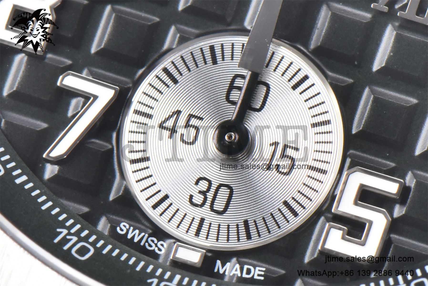 Royal Oak Offshore 42mm SS APF 1:1 Best Edition Green Dial on Green Rubber Strap A4404 - Image 8