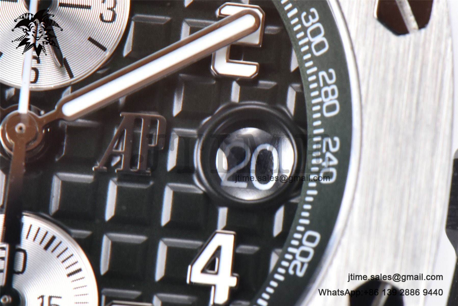 Royal Oak Offshore 42mm SS APF 1:1 Best Edition Green Dial on Green Rubber Strap A4404 - Image 7