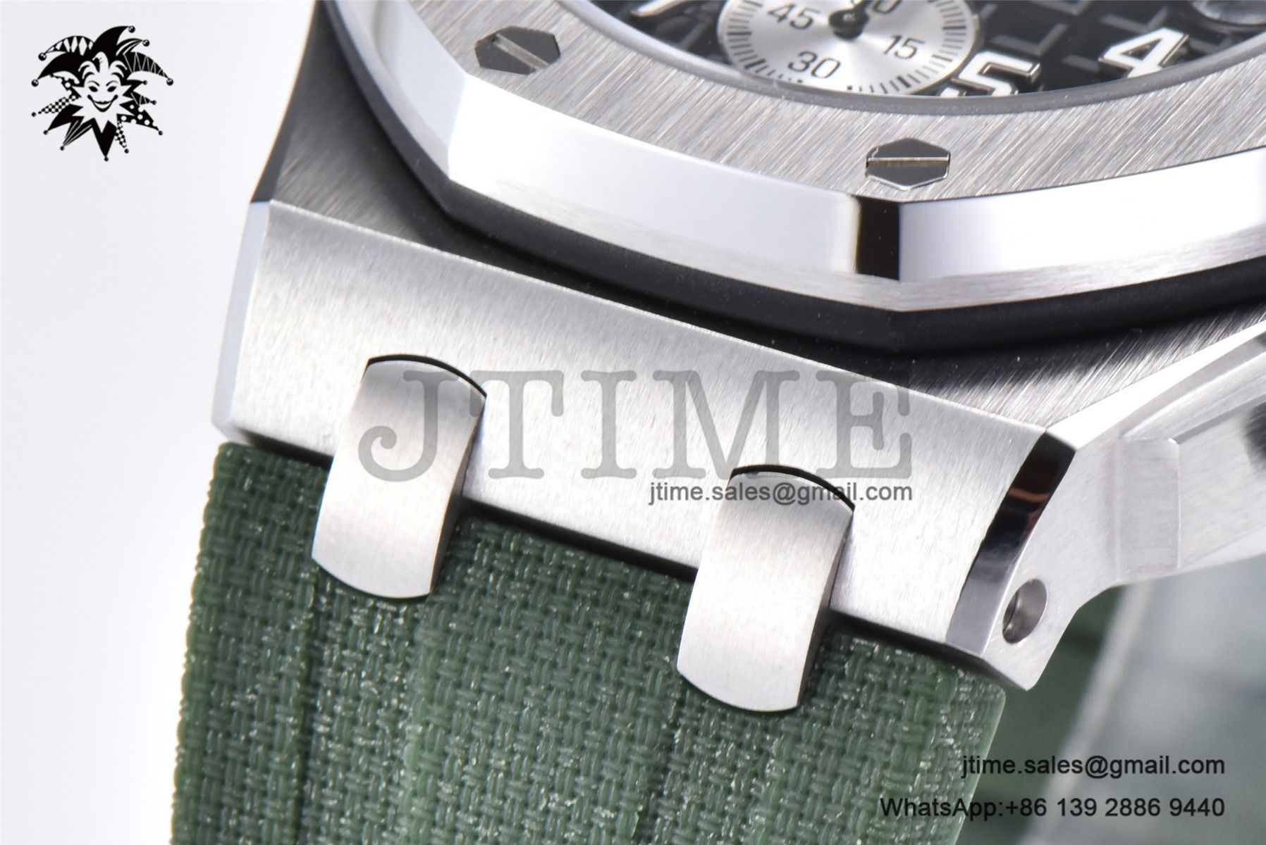 Royal Oak Offshore 42mm SS APF 1:1 Best Edition Green Dial on Green Rubber Strap A4404 - Image 9