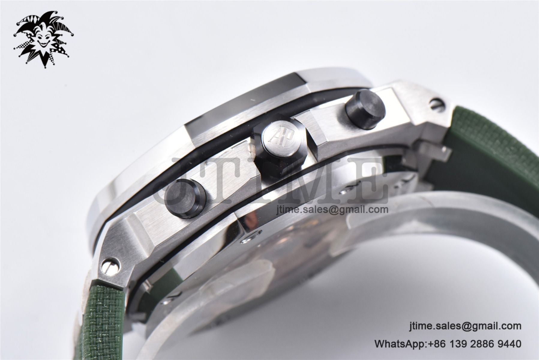 Royal Oak Offshore 42mm SS APF 1:1 Best Edition Green Dial on Green Rubber Strap A4404 - Image 10
