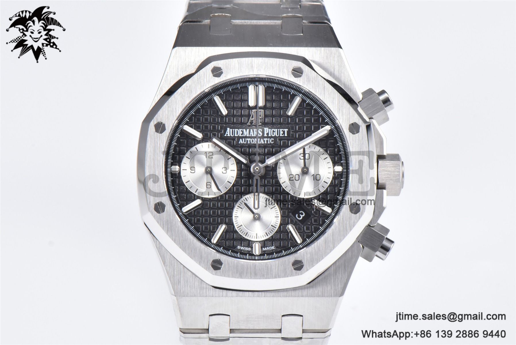 Royal Oak Chrono 26331 SS IPF 1:1 Best Edition Black/White Dial on SS Bracelet A7750 - Image 2