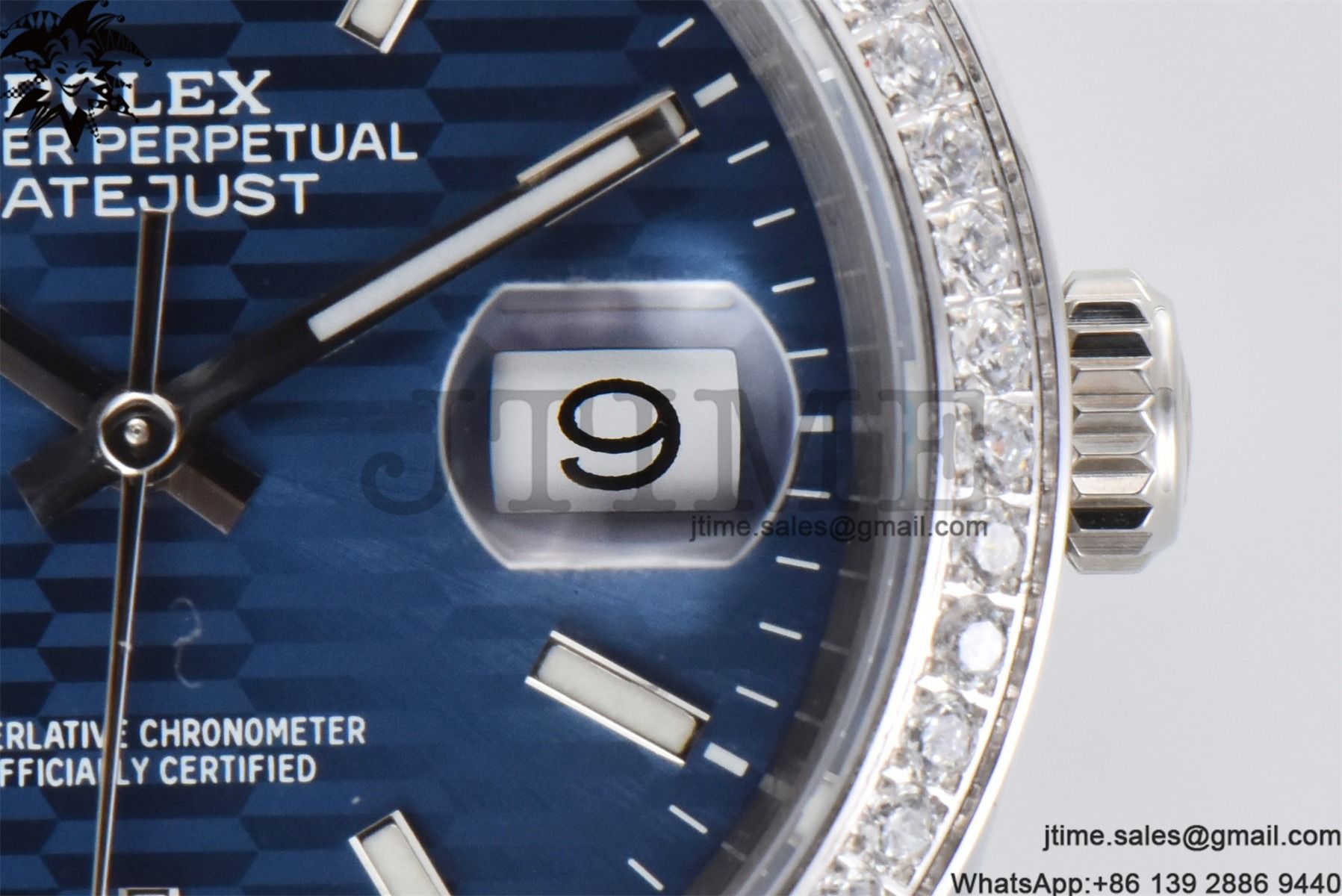 DateJust 36mm SS BPF 1:1 Best Edition Diamond Bezel New Blue Dial on Oyster Bracelet A2824 - Image 11