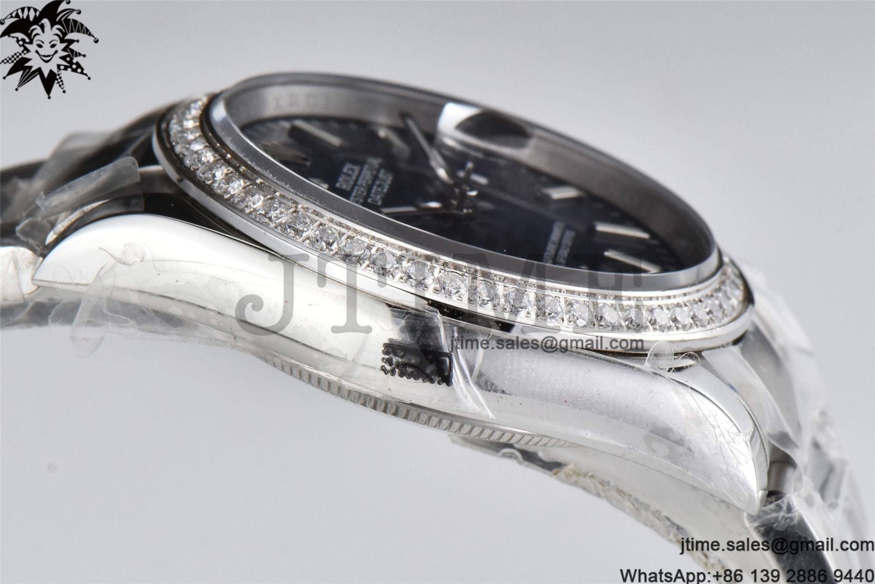 DateJust 36mm SS BPF 1:1 Best Edition Diamond Bezel New Blue Dial on Oyster Bracelet A2824 - Image 9