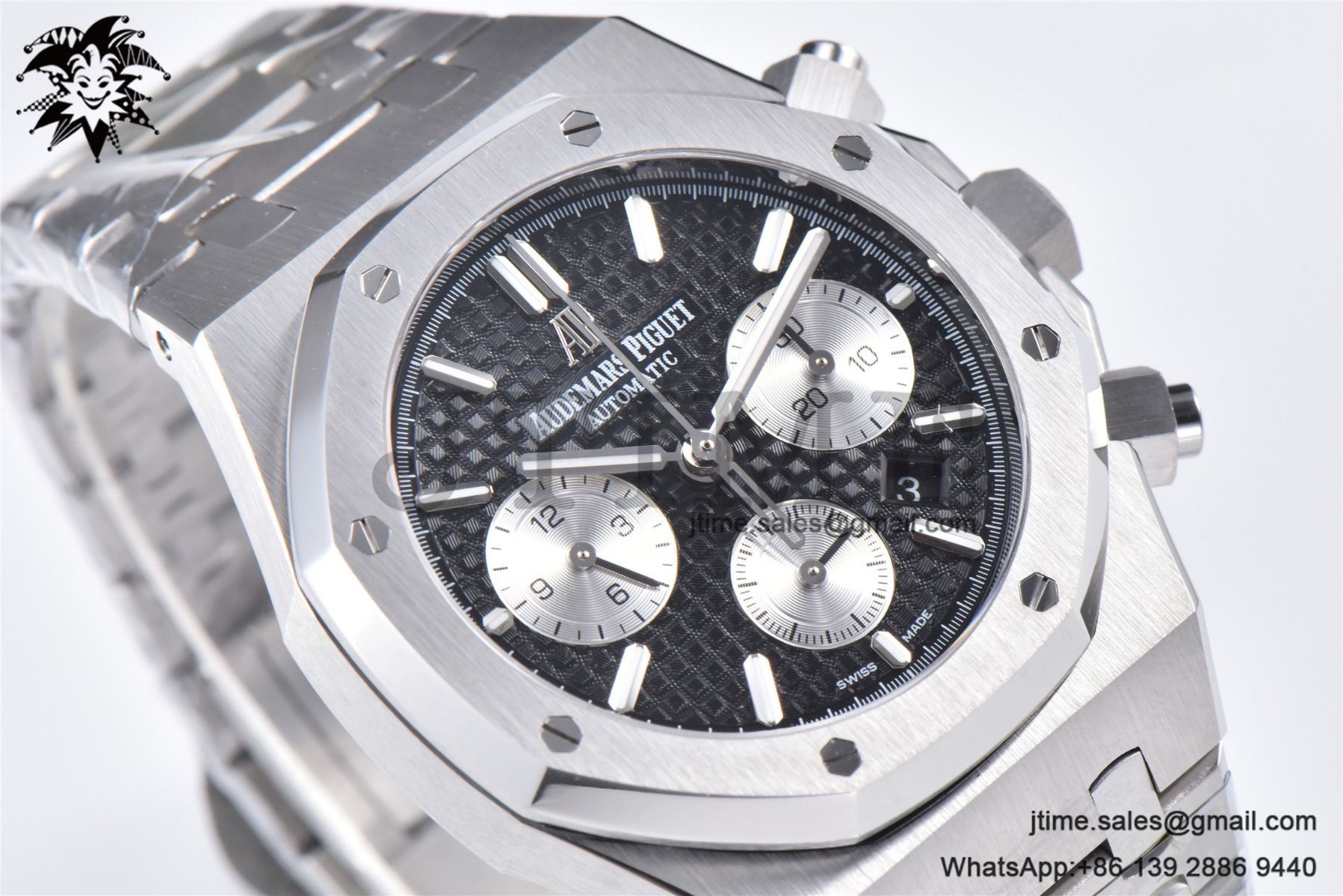 Royal Oak Chrono 26331 SS IPF 1:1 Best Edition Black/White Dial on SS Bracelet A7750 - Image 4