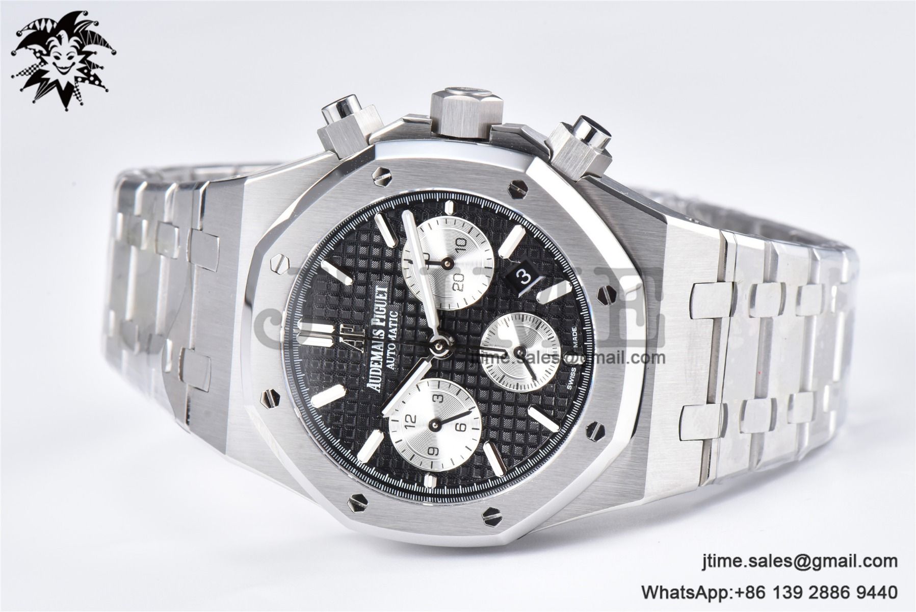 Royal Oak Chrono 26331 SS IPF 1:1 Best Edition Black/White Dial on SS Bracelet A7750 - Image 5