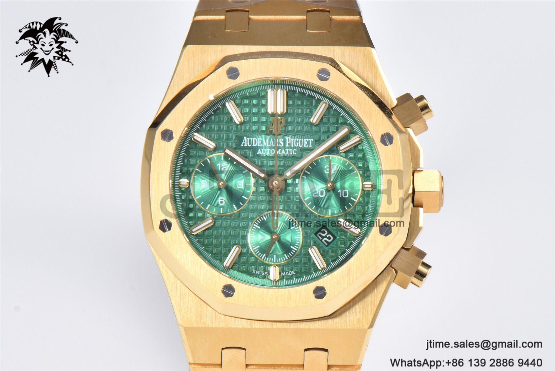 Royal Oak Chrono 26331 YG IPF 1:1 Best Edition Green Dial on YG Bracelet A7750 - Image 4