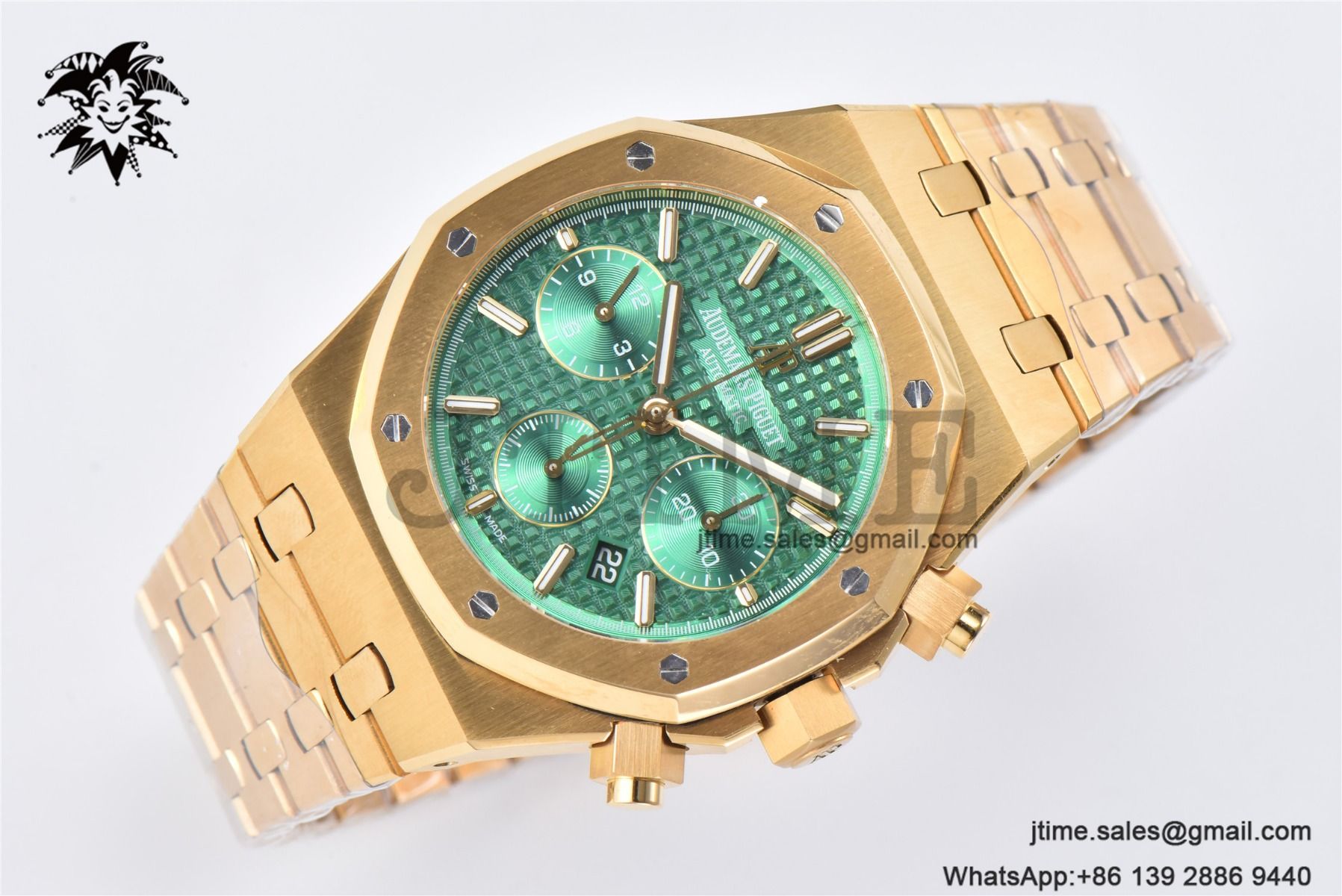 Royal Oak Chrono 26331 YG IPF 1:1 Best Edition Green Dial on YG Bracelet A7750 - Image 2