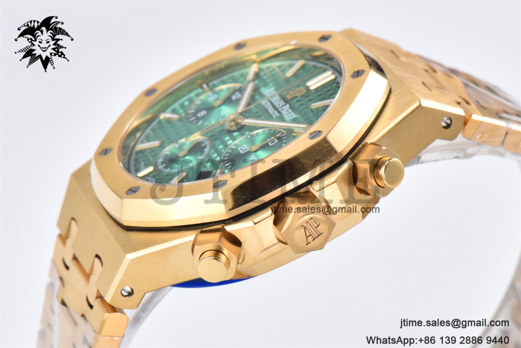 Royal Oak Chrono 26331 YG IPF 1:1 Best Edition Green Dial on YG Bracelet A7750 - Image 8