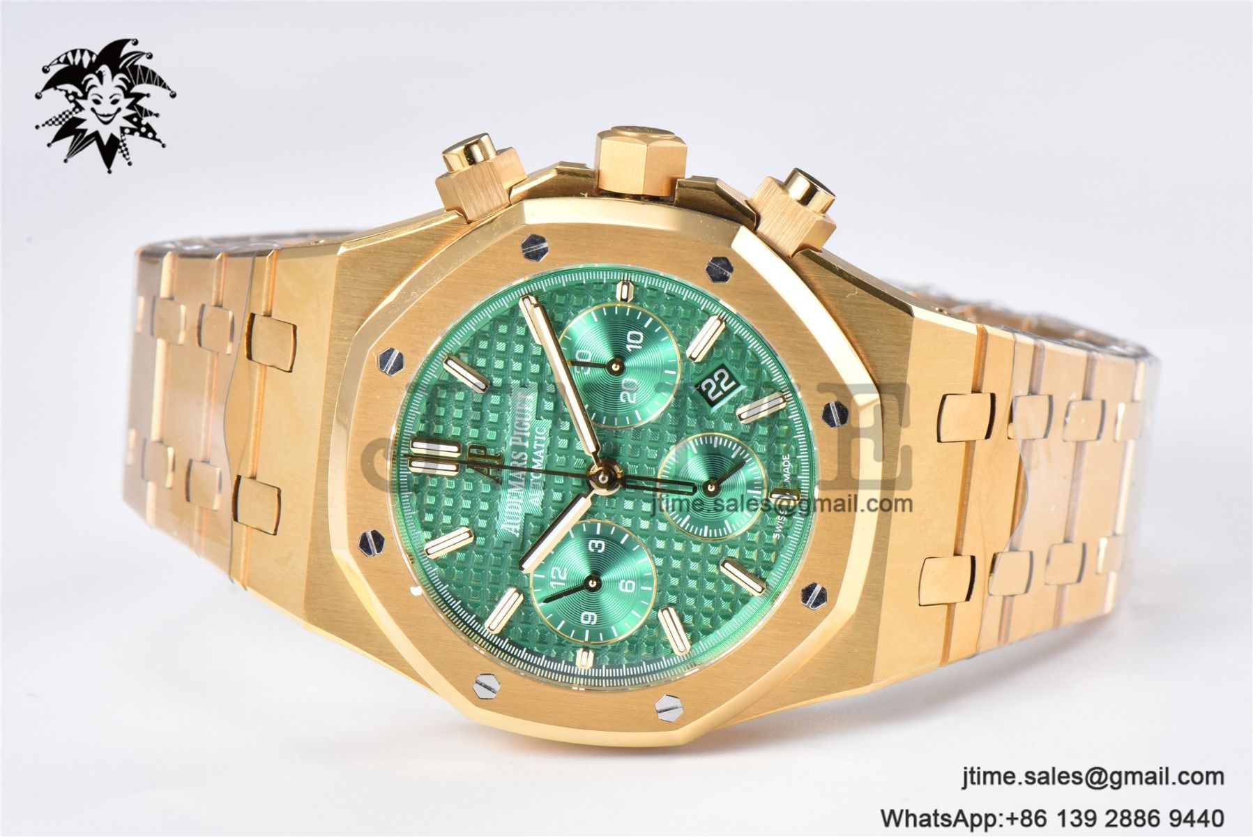Royal Oak Chrono 26331 YG IPF 1:1 Best Edition Green Dial on YG Bracelet A7750 - Image 5