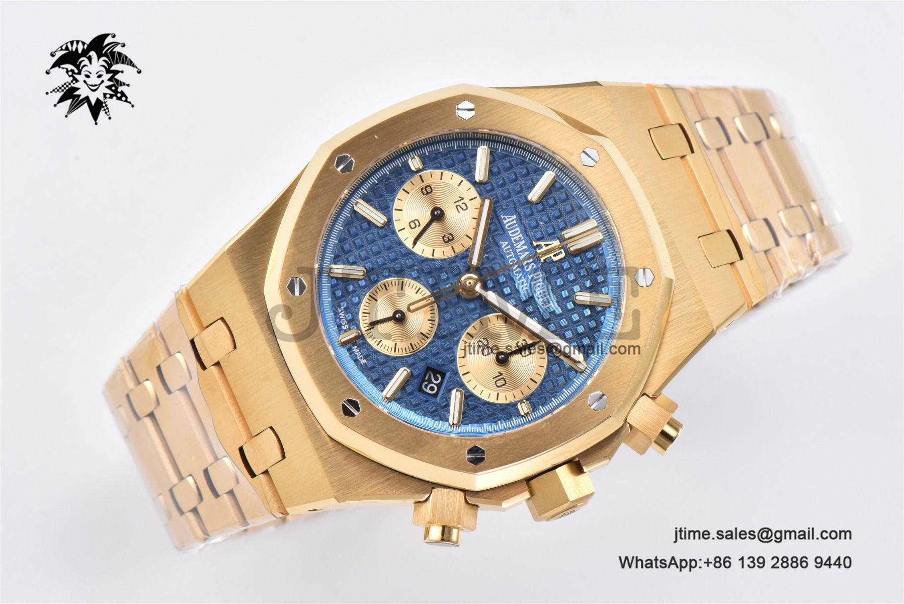 Royal Oak Chrono 26331 YG IPF 1:1 Best Edition Blue/YG Dial on YG Bracelet A7750 - Image 8