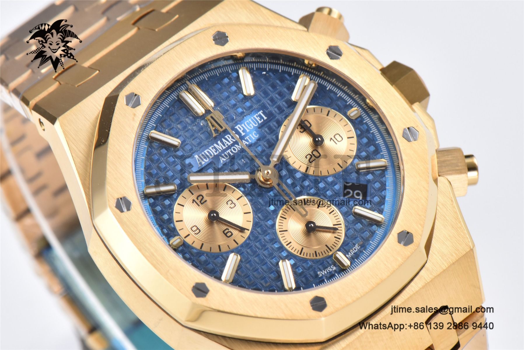 Royal Oak Chrono 26331 YG IPF 1:1 Best Edition Blue/YG Dial on YG Bracelet A7750 - Image 4