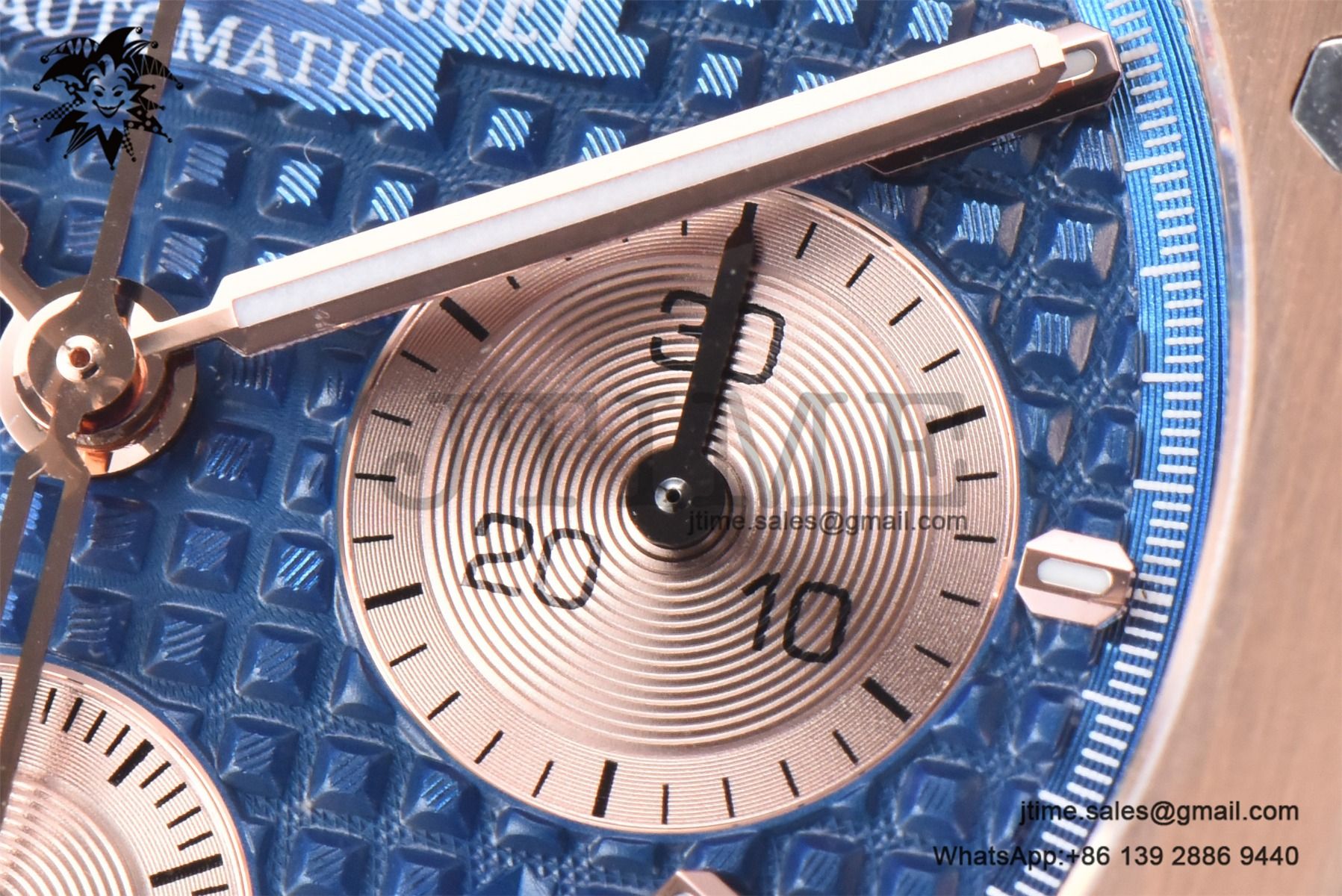 Royal Oak Chrono 26331 RG IPF 1:1 Best Edition Blue/RG Dial on Blue Leather Strap A7750 - Image 15