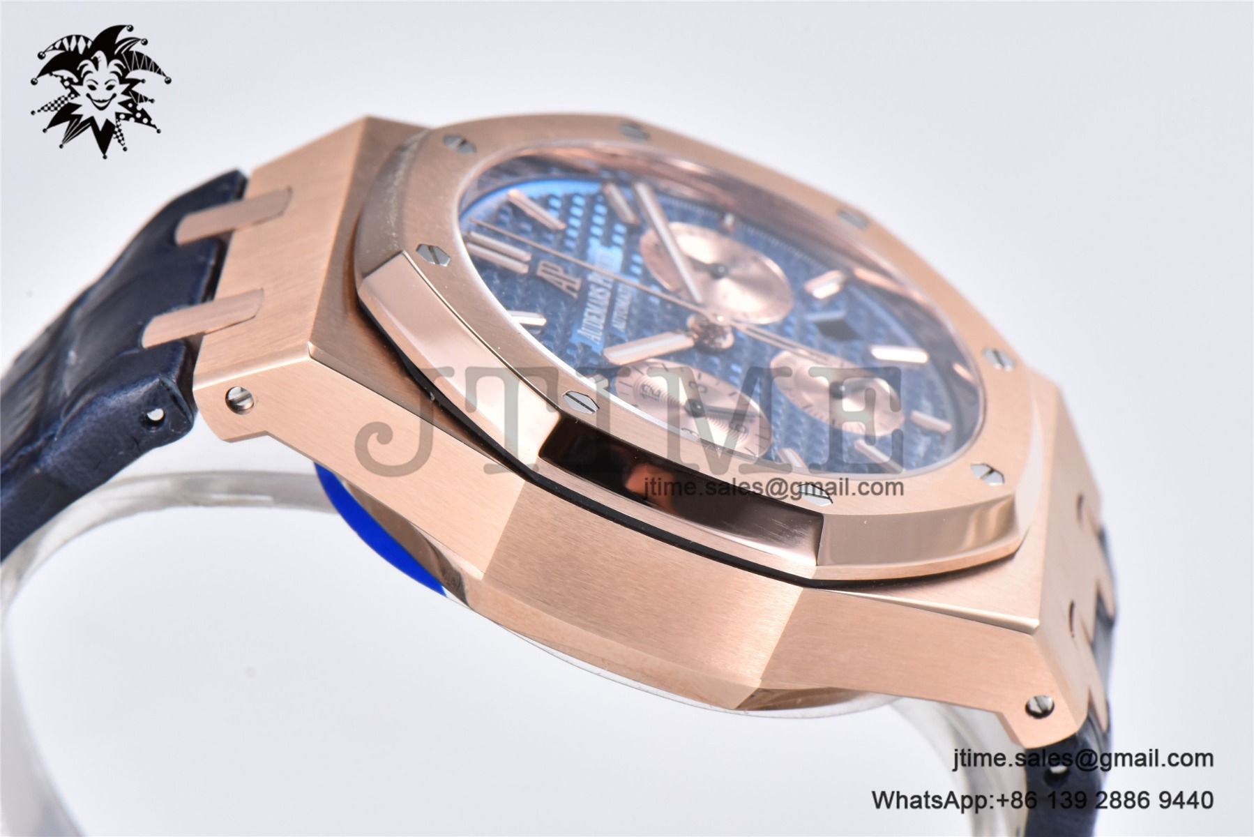 Royal Oak Chrono 26331 RG IPF 1:1 Best Edition Blue/RG Dial on Blue Leather Strap A7750 - Image 23