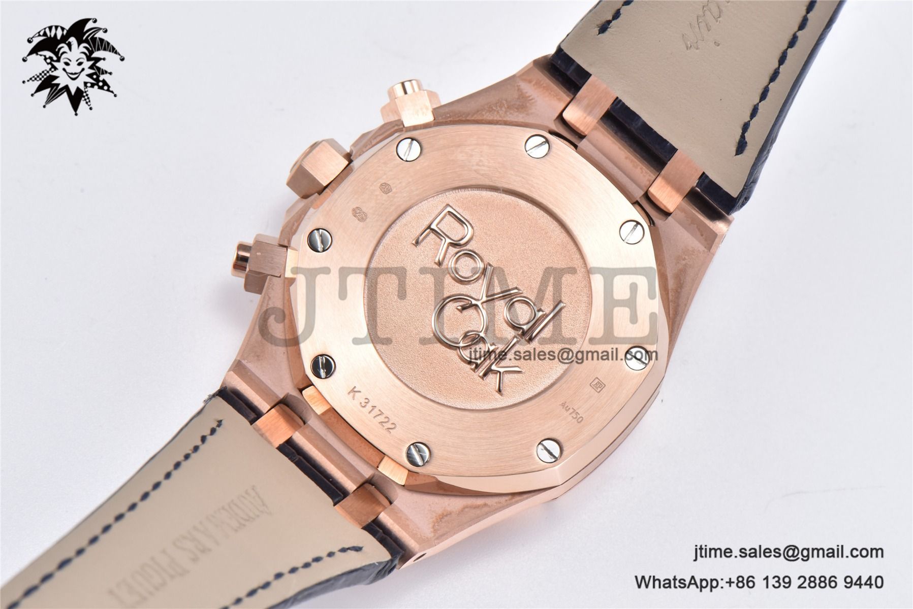 Royal Oak Chrono 26331 RG IPF 1:1 Best Edition Blue/RG Dial on Blue Leather Strap A7750 - Image 8